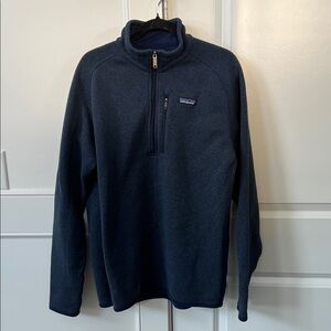 Patagonia Men’s Better Sweater quarter-Zip Fleece Pullover- Navy heather size xl